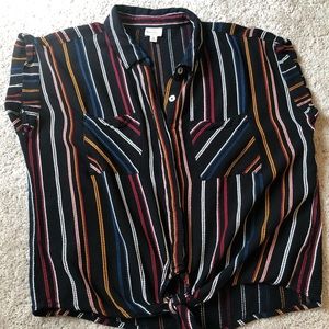 Keep in Touch Striped Crop Top